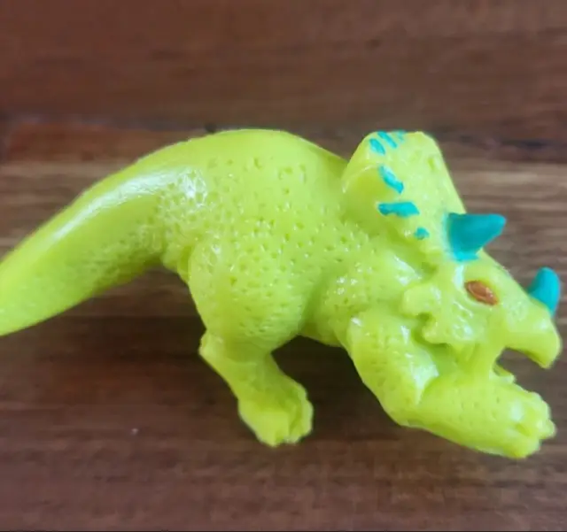 Chasmosaurus #159, Monster in My Pocket: Series 6: Dinosaurs, Neon Yellow With Cyan