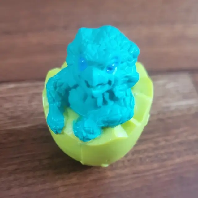 Baby Protoceratops #168, Monster in My Pocket: Series 6: Dinosaurs, Neon Yellow With Cyan