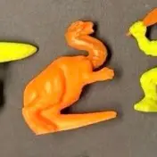 Plateosaurus #152, Monster in My Pocket: Series 6: Dinosaurs, Neon Orange