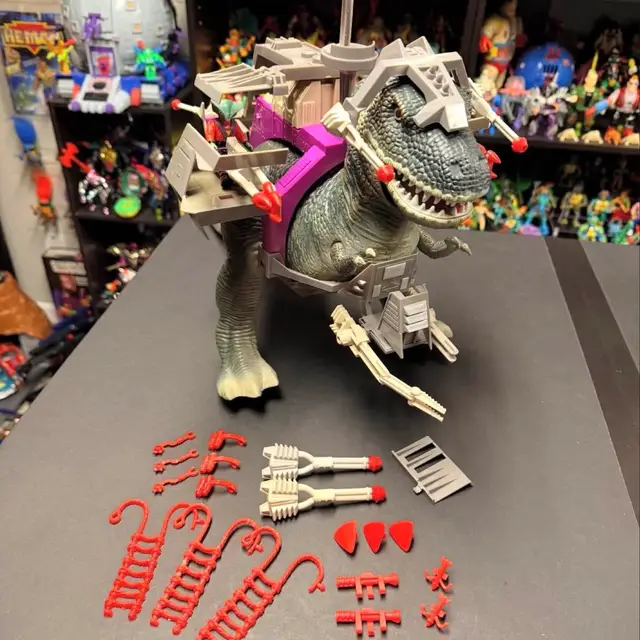 Tyrannosaurus Rex with Krulos, Bitor, and Cobrus, Dino-Riders 1988
