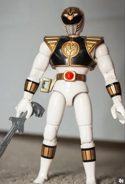 White Tigerzord with White Ranger, Power Rangers: Zords (1994)